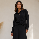 ست دو تکه شومیز و دامن (مدل Black Elegance)