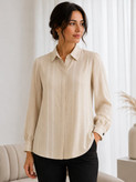 شومیز مانتویی ساتن ابریشم طرحدار (مدل کلاسیک)